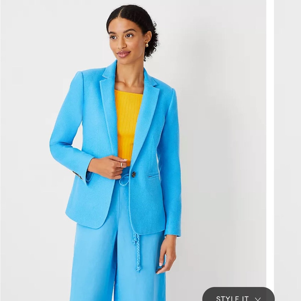 Ann Taylor The Hutton Blazer in Pique Texture Size 12 NWT